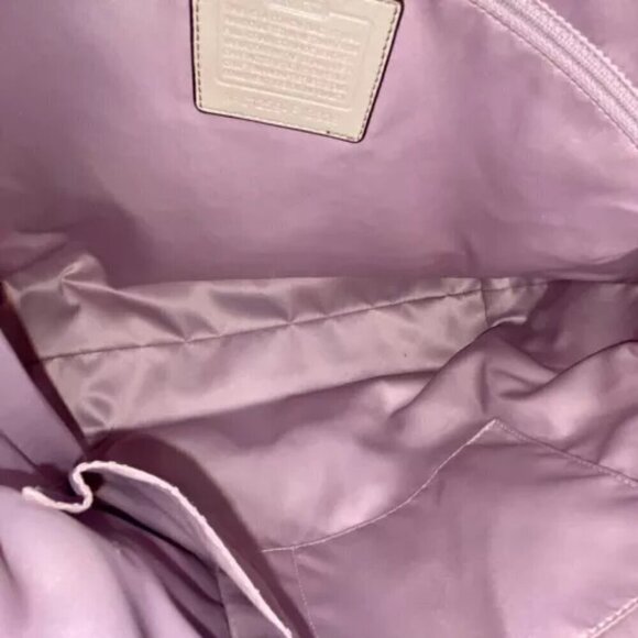 Coach Laura Signature Embossed Large Leather Tote F18336 Taupe - Picture 13 of 15